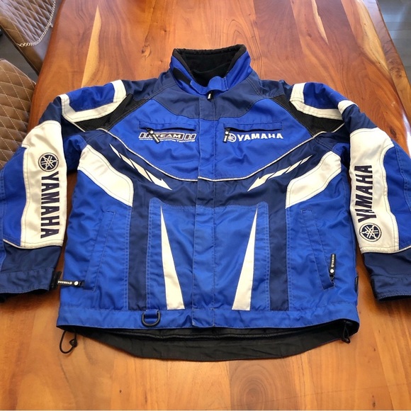 YAMAHA Motorcycle Blue & White Jacket with Removable Inner Liner Medium - Large - Picture 4 of 16